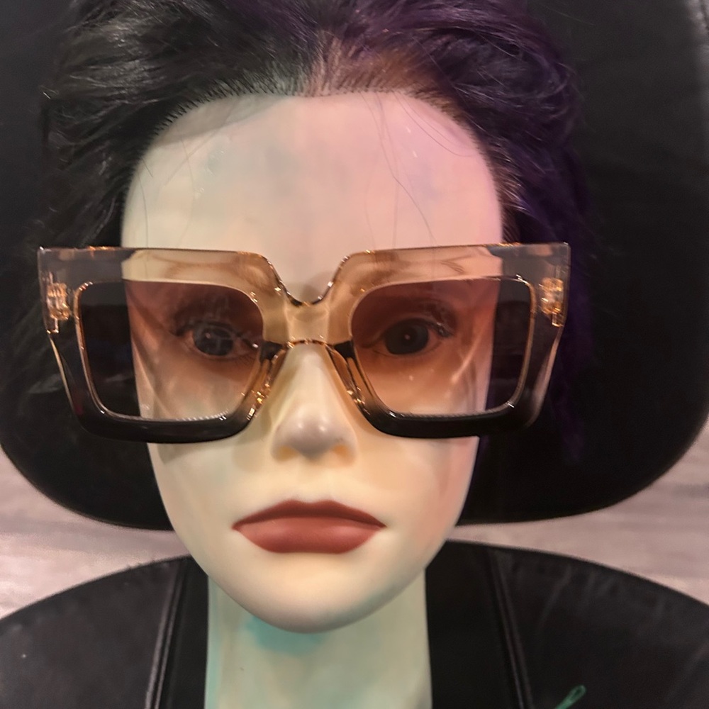 Oversized Square Gradient Sunglasses For Women - … - image 3